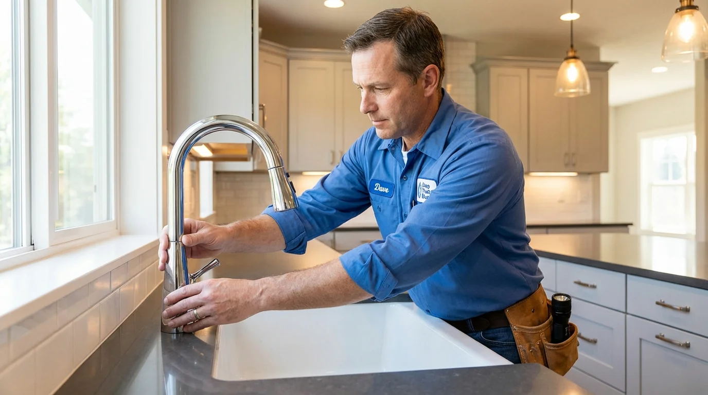 Kitchen faucet installation by Johns Plumbing LLC in Squaw Valley