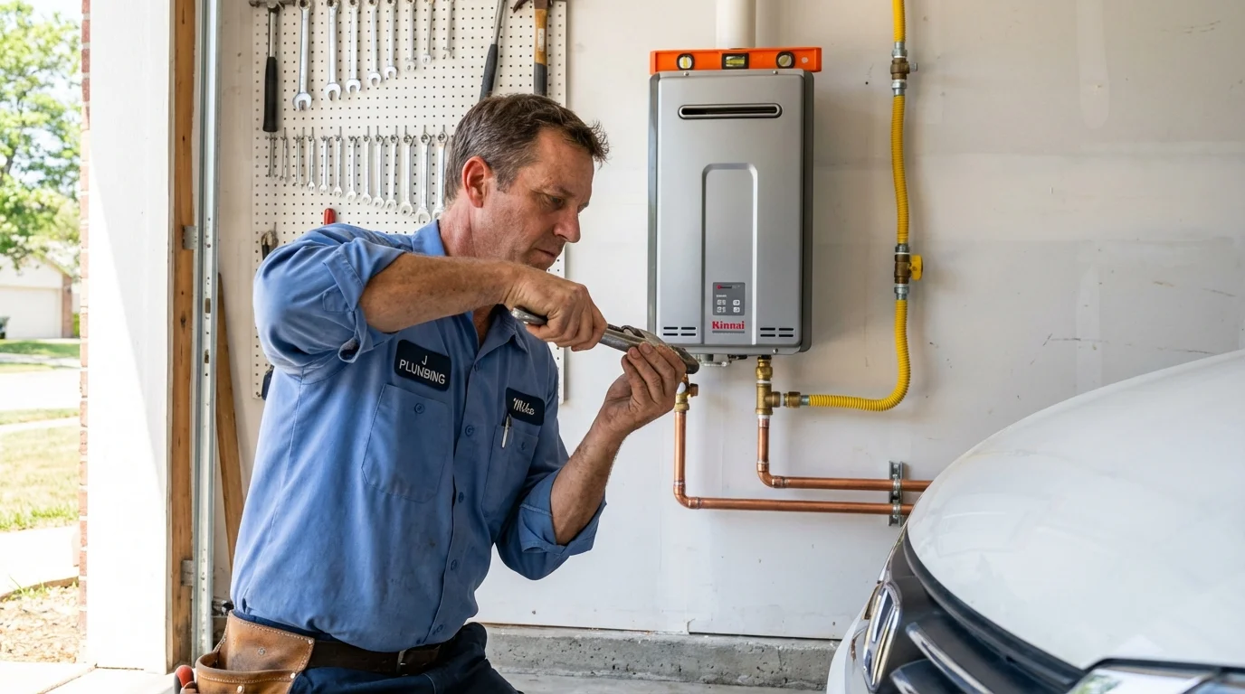 Tankless water heater installation by a Johns Plumbing LLC plumber in Squaw Valley